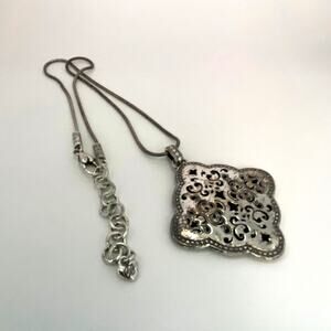 BRIGHTON "FORTUNA" Reversible Pendant Swarovski Crystal Trim MSRP $78